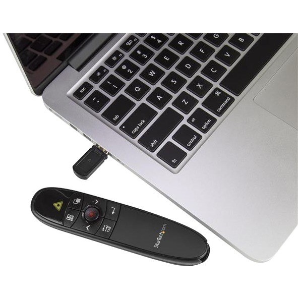 StarTech.com Wireless Presentation Remote with Red Laser Pointer - 90 ft. - PowerPoint Presentation Clicker for Mac & Windows (PRESREMOTE)