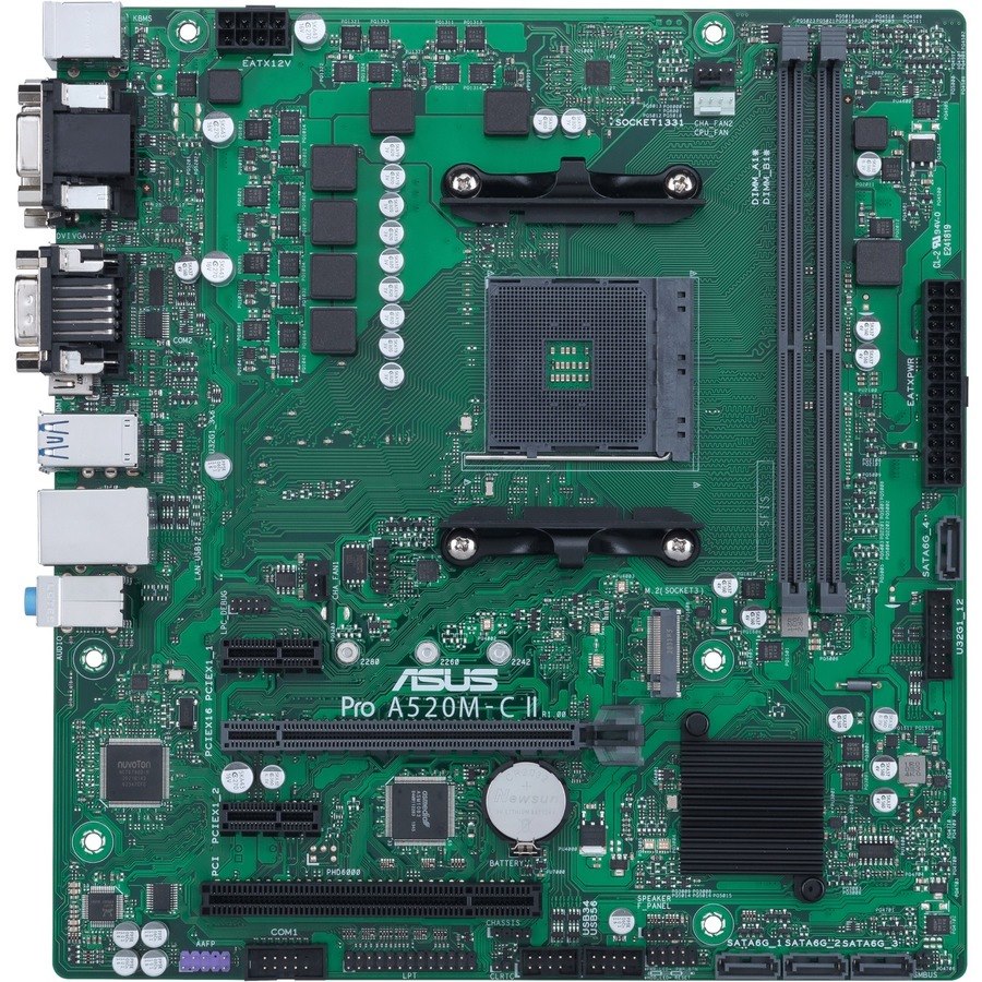 Asus A520M-C II/CSM Desktop Motherboard - AMD A520 Chipset - Socket AM4 - Micro ATX