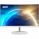 MSI Pro Pro MP241CAW 24" Class Full HD Curved Screen LED Monitor - 16:9 - Matt White
