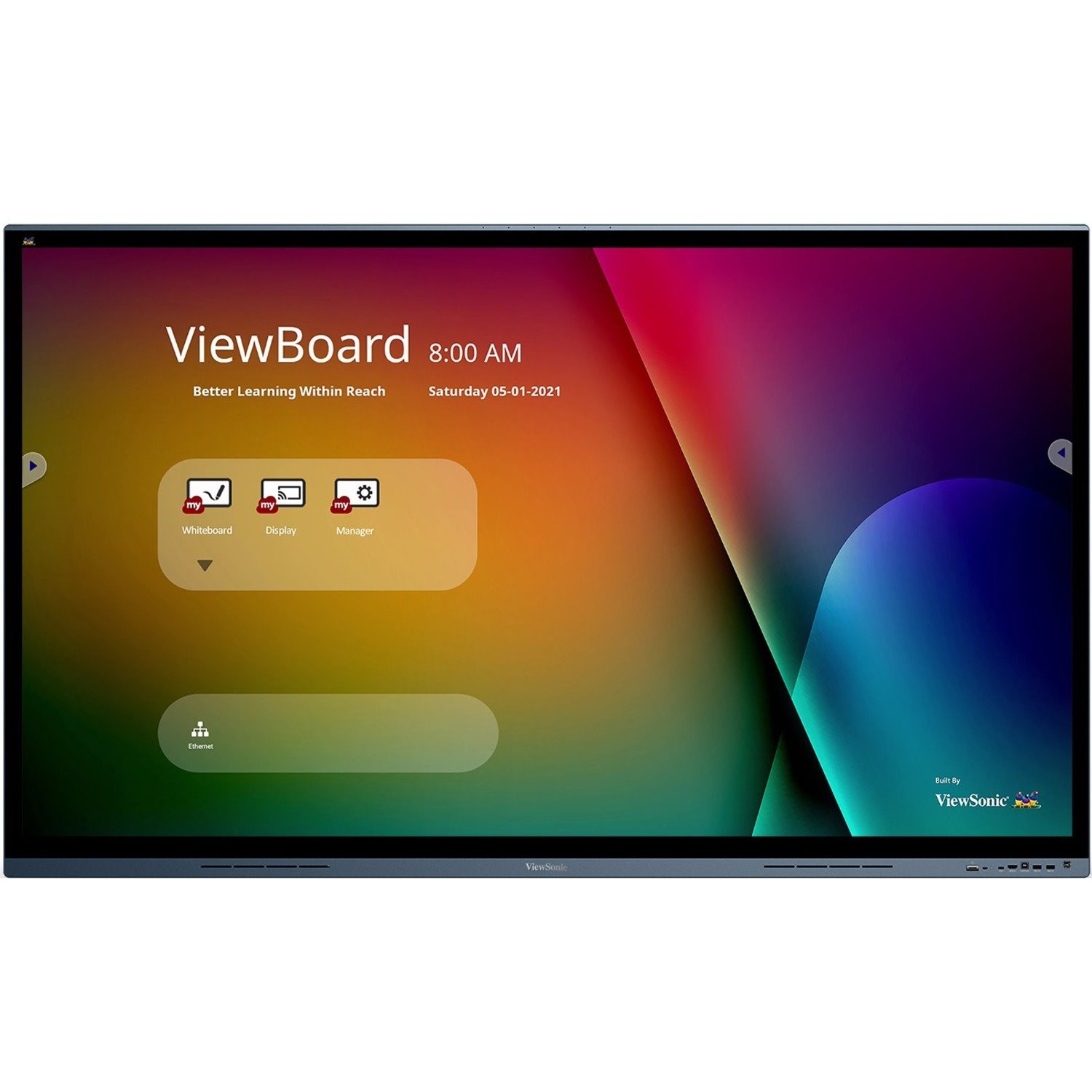 ViewSonic ViewBoard IFP7562 - 4K UHD Interactive Display with Integrated Software, 65W USB C, RJ45 - 350 cd/m2 - 75"