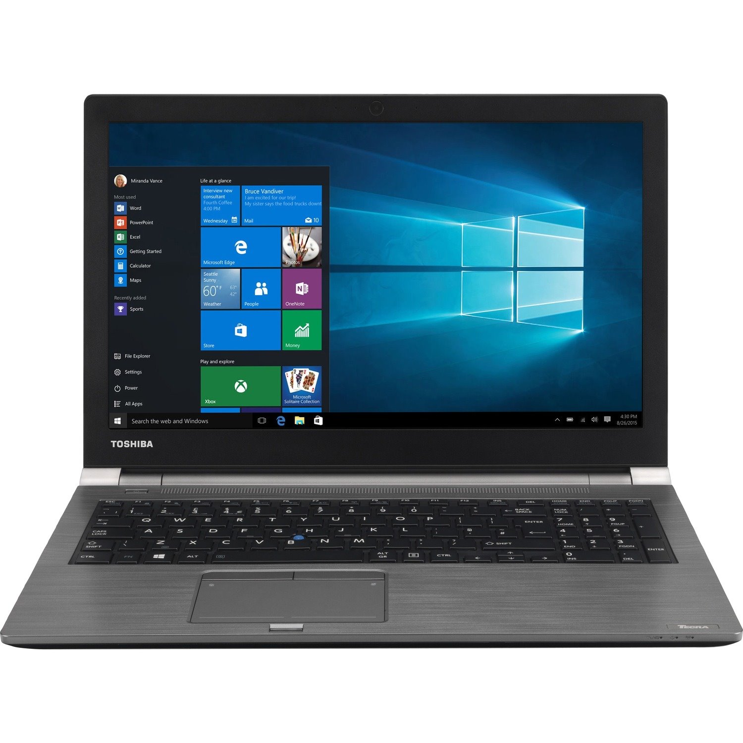 Toshiba Tecra Z50-C 15.6" Ultrabook - Intel Core i5 6th Gen i5-6300U - 8 GB - 500 GB HDD - Cosmo Silver with Hairline