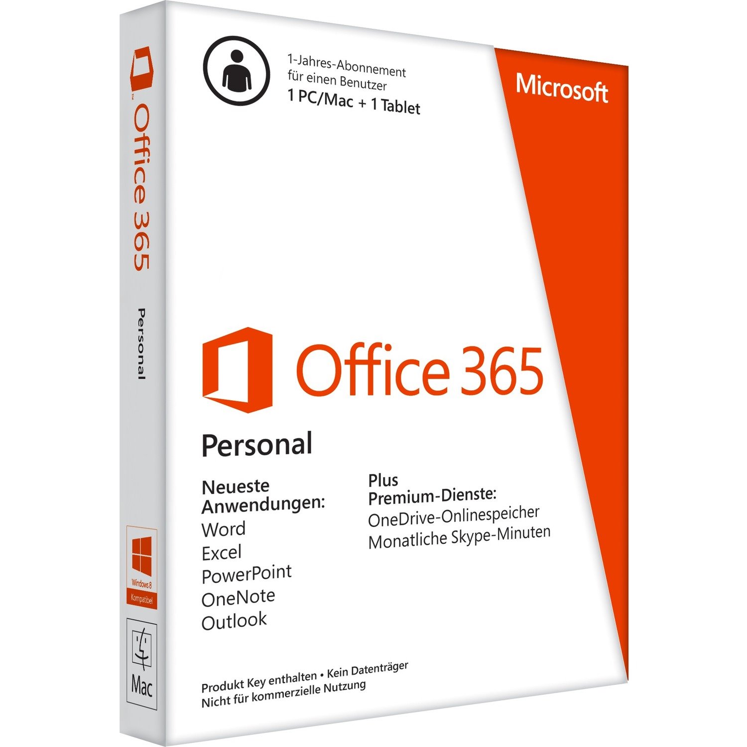 Microsoft Office 365 Personal 32/64-bit - 1 Tablet, 1 PC/Mac - 1 Year