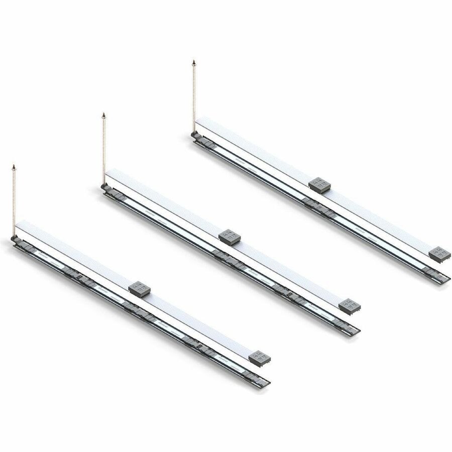 Connectrac 2' Raceway Walltrac Surface-Mounted Top Cover & Datatrac. Silver