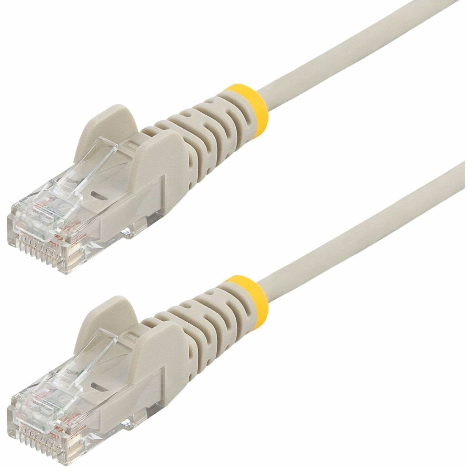 StarTech.com 9in Gray Slim CAT6 Ethernet Cable, Slim Snagless RJ45, UTP, LSZH, 28AWG Bare Copper, Slim Network Patch Cord, Fluke Tested