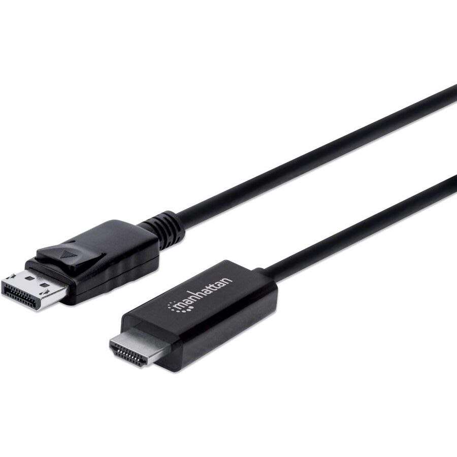 DisplayPort 1.2 to HDMI Cable, 4K@60Hz, 3m, Male to Male, DP With Latch, Black, Not Bi-Directional, Three Year Warranty, Equivalent to 10F-DP-HDMI-4K60-HDR