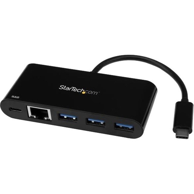 StarTech.com USB/Ethernet Combo Hub - USB Type C - External - Black