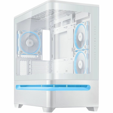 Asus ASUS Prime AP202 ARGB Computer Case - Micro ATX, Mini ITX Motherboard Supported - Tempered Glass - White