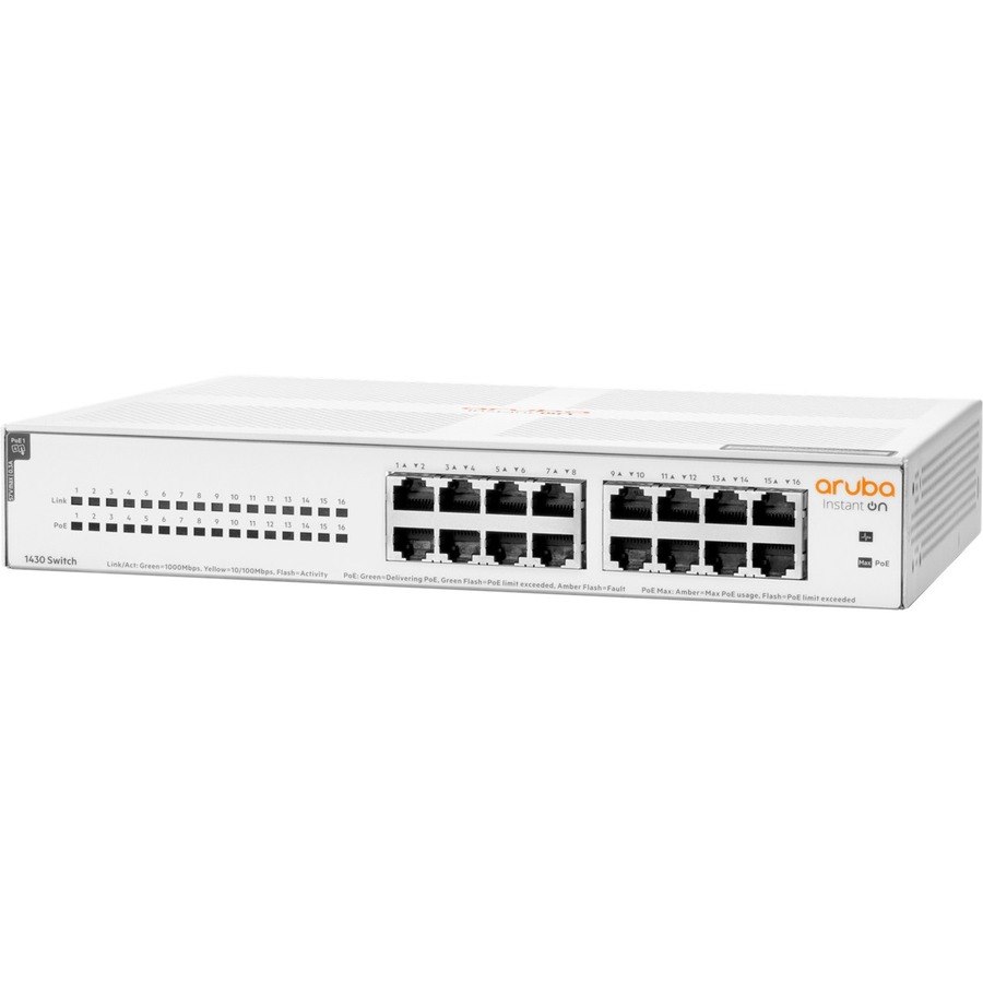 HPE Instant On 1430 16 Ports Ethernet Switch - Gigabit Ethernet - 10/100/1000Base-T