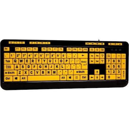 Adesso Luminous 4X Large Print Multimedia Desktop Keyboard
