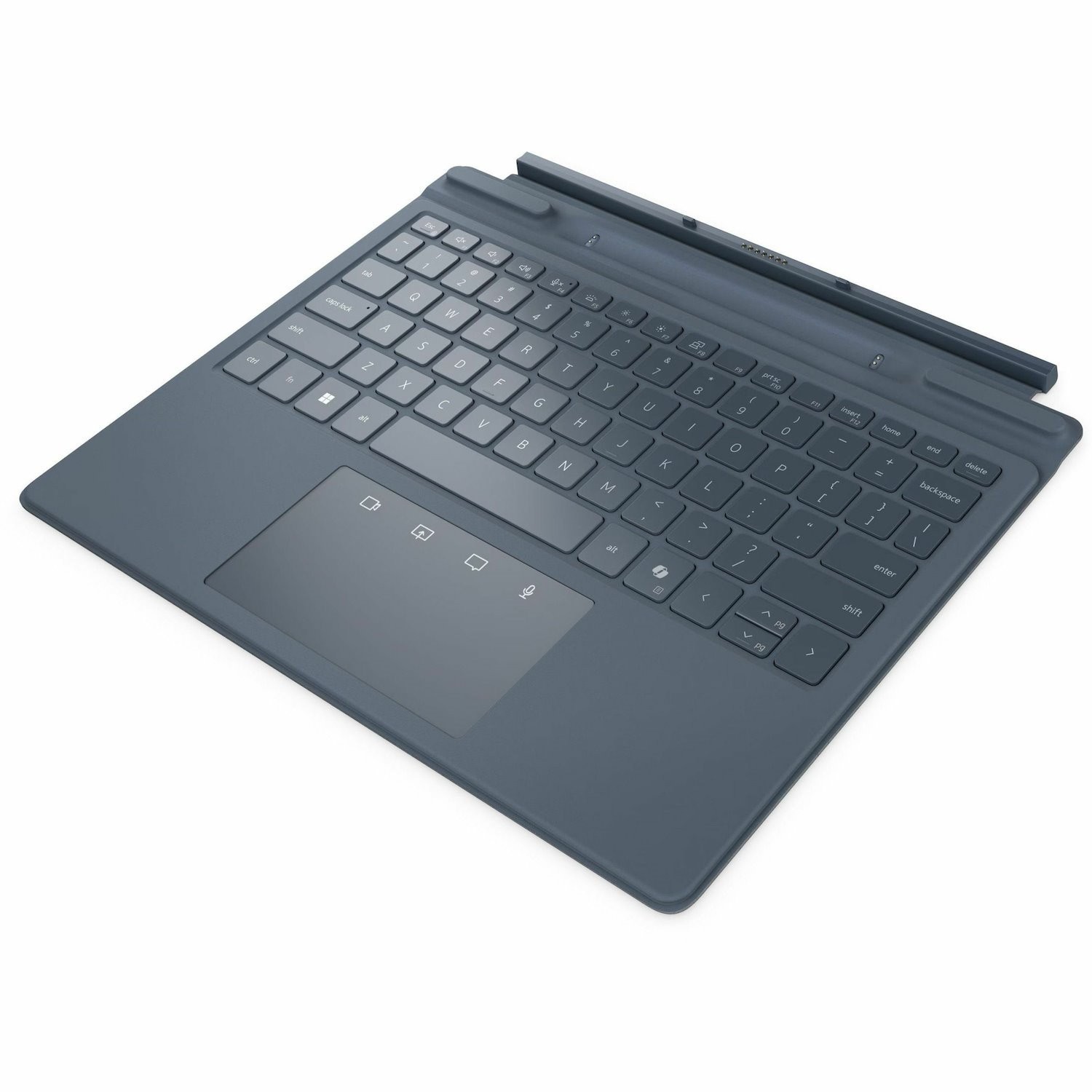 Dell Keyboard - Docking Connectivity - Pogo Pin Interface - TouchPad - English (US) - QWERTY Layout - River Solid Light