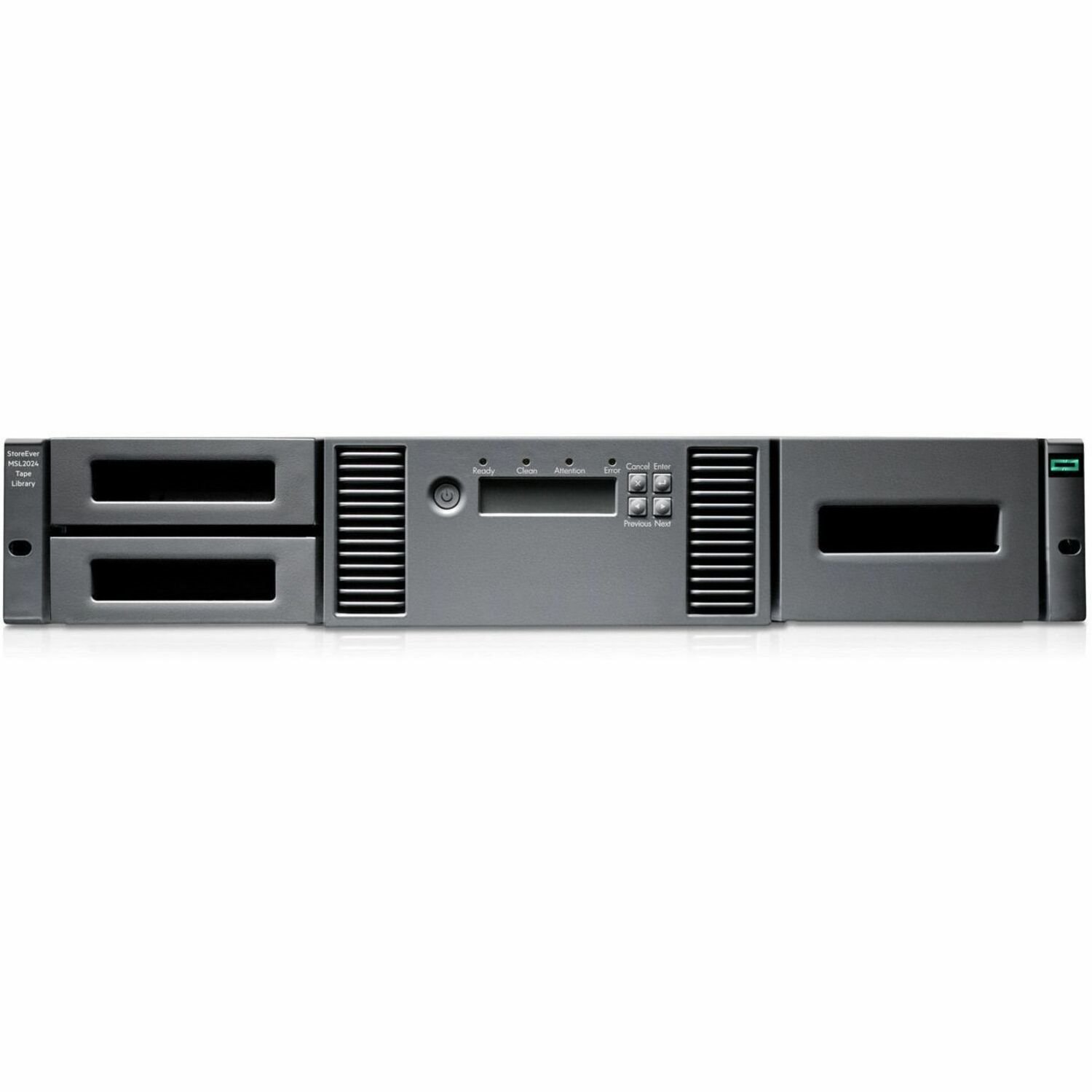HPE StoreEver MSL2024 Tape Library - 1 x Drive/24 x Cartridge Slot - LTO-8 - 2U - Rack-mountable - 3 Year