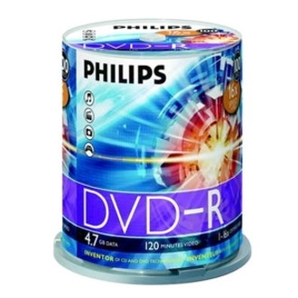 Philips DM4S6B00F/00 DVD Recordable Media - DVD-R - 16x - 4.70 GB - 100