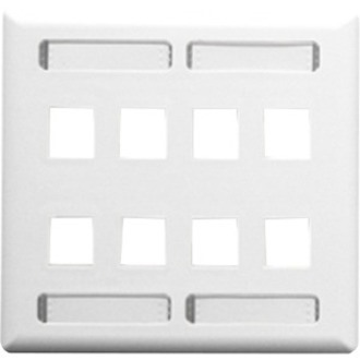 ICC 8-Port Double Gang Faceplate with Station ID