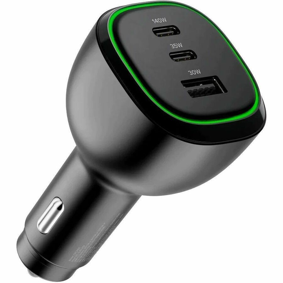 ALOGIC Rapid Power 165W Car Charger 2 X USB-C & 1 X USB-A Port with 240W Charging Cable 1m