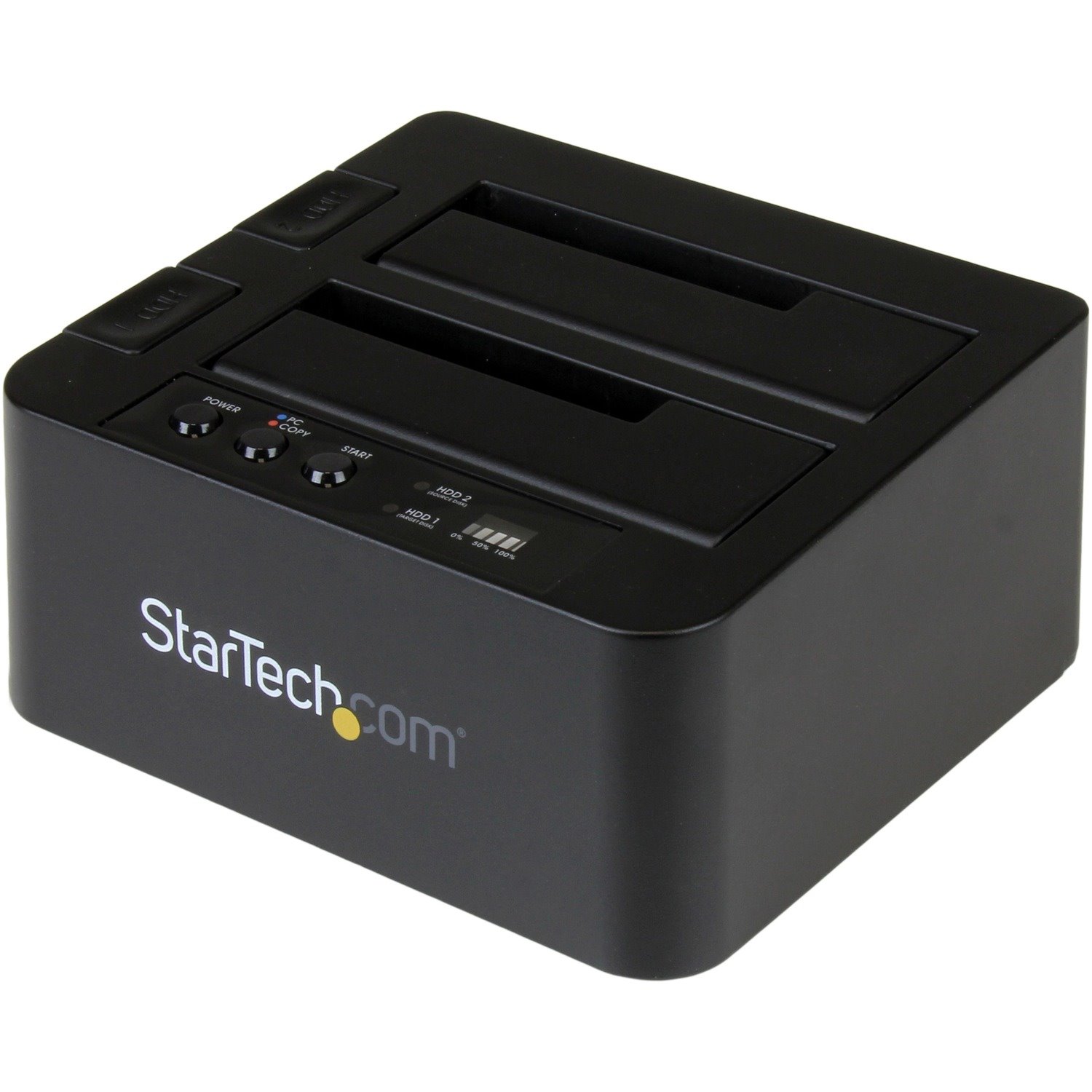 StarTech.com Standalone Hard Drive Duplicator, External Dual Bay HDD/SSD Cloner/Copier, USB 3.1 to SATA Drive Docking Station, Disk Cloner