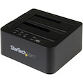 StarTech.com Standalone Hard Drive Duplicator, External Dual Bay HDD/SSD Cloner/Copier, USB 3.1 to SATA Drive Docking Station, Disk Cloner