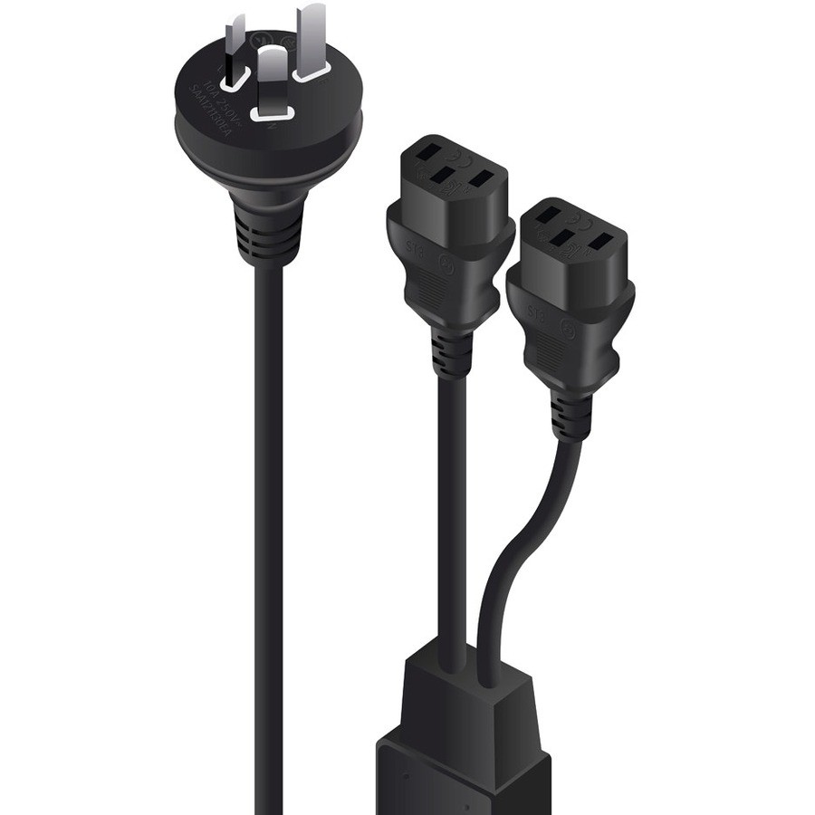 ALO CAB POWERCORD-3PIN-2IEC-SPLITTER
