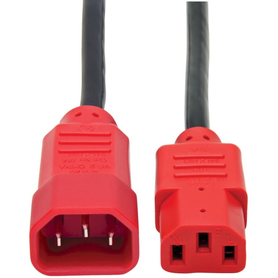 Eaton Tripp Lite Series PDU Power Cord, C13 to C14 - 10A, 250V, 18 AWG, 4 ft. (1.22 m), Red