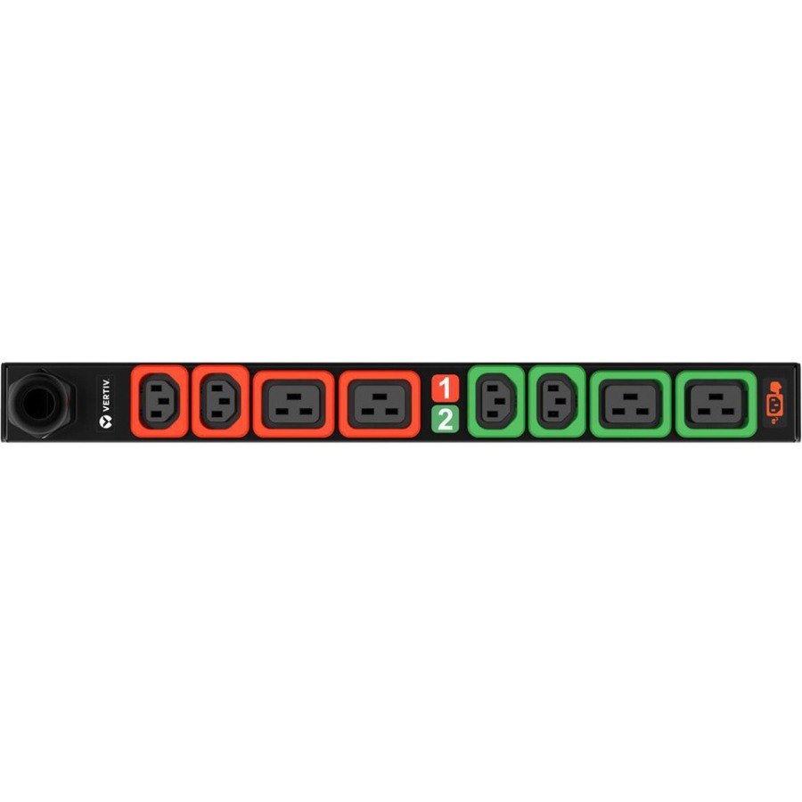 Vertiv Geist Basic Rack PDU 14240245 - (4) C13|(4) C19|32A|230V|3m power cord 2P+E (IP44)|7.3kW|Black (14240245)