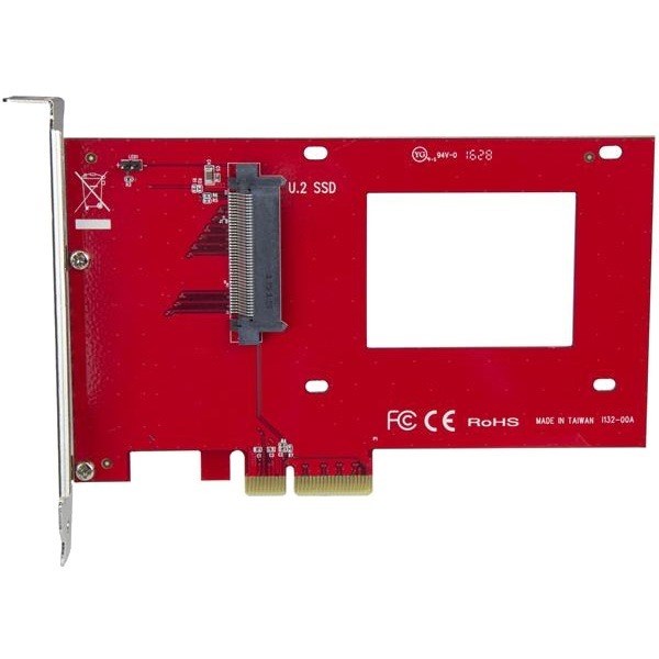 StarTech.com U.2 to PCIe Adapter for 2.5" U.2 NVMe SSD - SFF-8639 PCIe Adapter - x4 PCI Express 4.0 - NVMe PCIe Adapter - U.2 PCIe Card