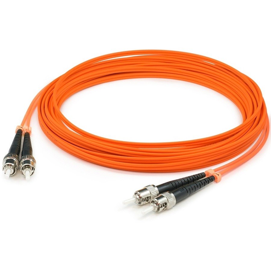 AddOn 10m ST to ST Orange OM2 Duplex OFNR (Riser-Rated) Fiber Patch Cable