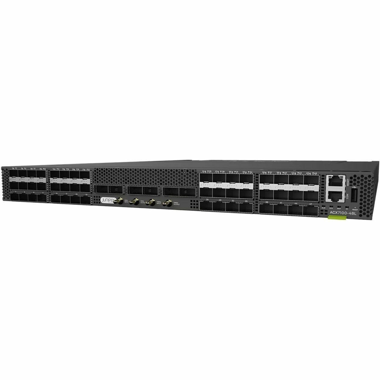 ACX 7100 DevID with 48 SFP56 / 6 QSFP56-DD multi-rate ports, DC PSU, AFI