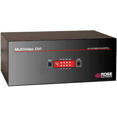 Rose Electronics MDM-4T3DDL/A1 KVM Switch