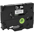 Brother 9mm (0.35") Black on White HGe Tape with Standard Adhesive 8m (26.2 ft) - 5 Pack