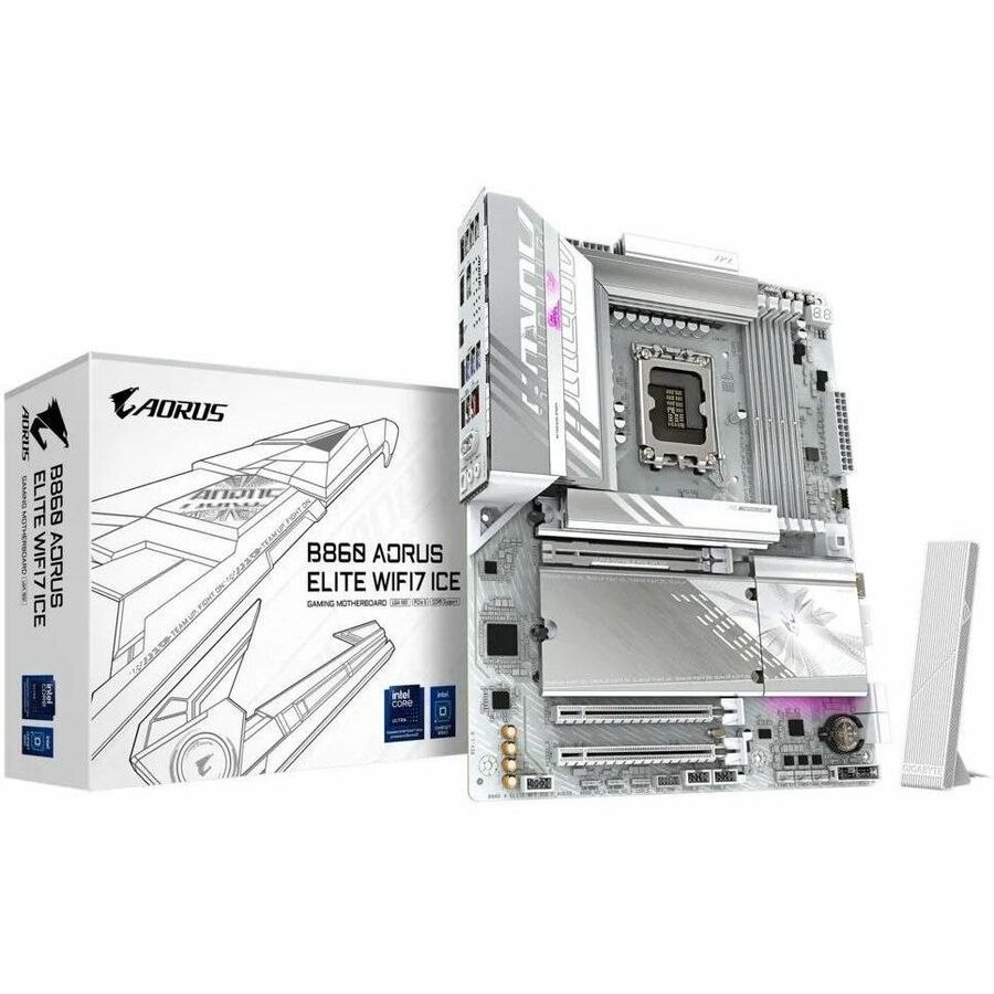 Aorus Ultra Durable B860 A ELITE WF7 ICE Gaming Desktop Motherboard - Intel B860 Chipset - Socket LGA-1851 - ATX