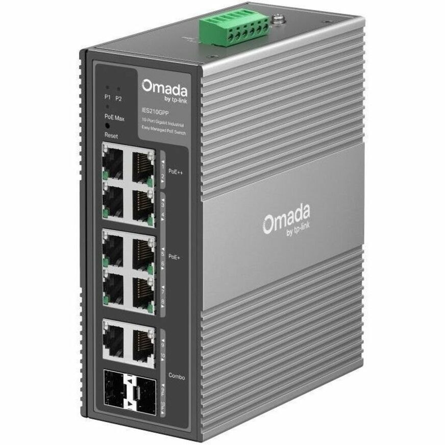 TP-Link Omada 10-Port Gigabit Industrial Easy Managed Switch with 6-Port PoE+ and 2-Port PoE++