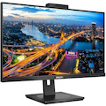 Philips 242B1H 24" Class Webcam Full HD LCD Monitor - 16:9 - Textured Black
