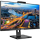 Philips 242B1H 24" Class Webcam Full HD LCD Monitor - 16:9 - Textured Black