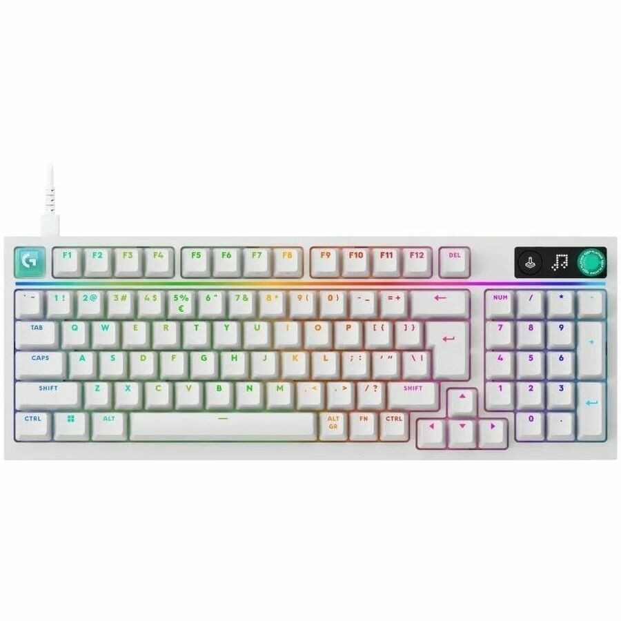 Logitech G G316 X 98 Gaming-toetsenbord - Kabel Verbinding - USB type A Interface - RGB LED - Internationaal Engels - Wit