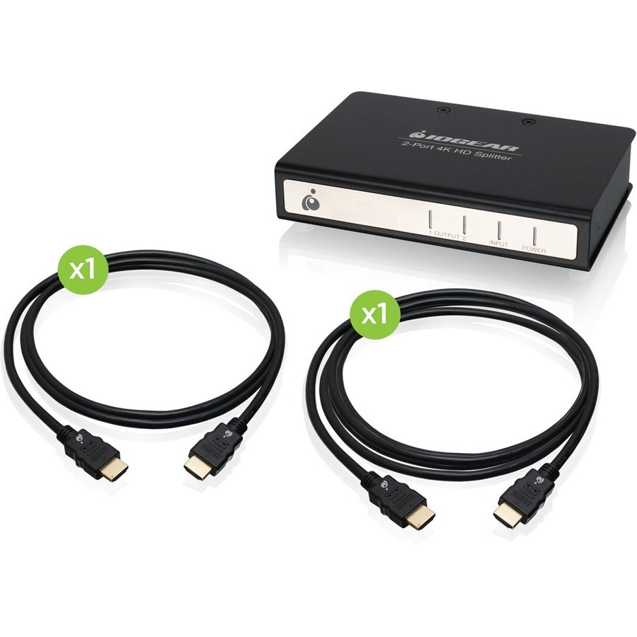 IOGEAR 2-Port Cinema 4K Splitter with HDMI Cables Kit