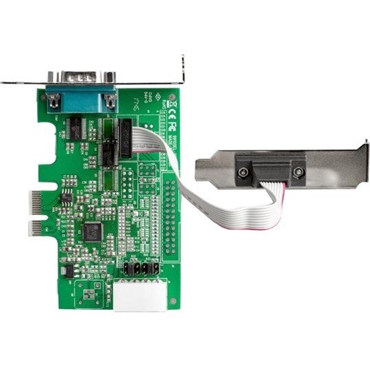 StarTech.com 2-port PCI Express RS232 Serial Adapter Card - PCIe Serial DB9 Controller Card 16950 UART - Low Profile - Windows and Linux