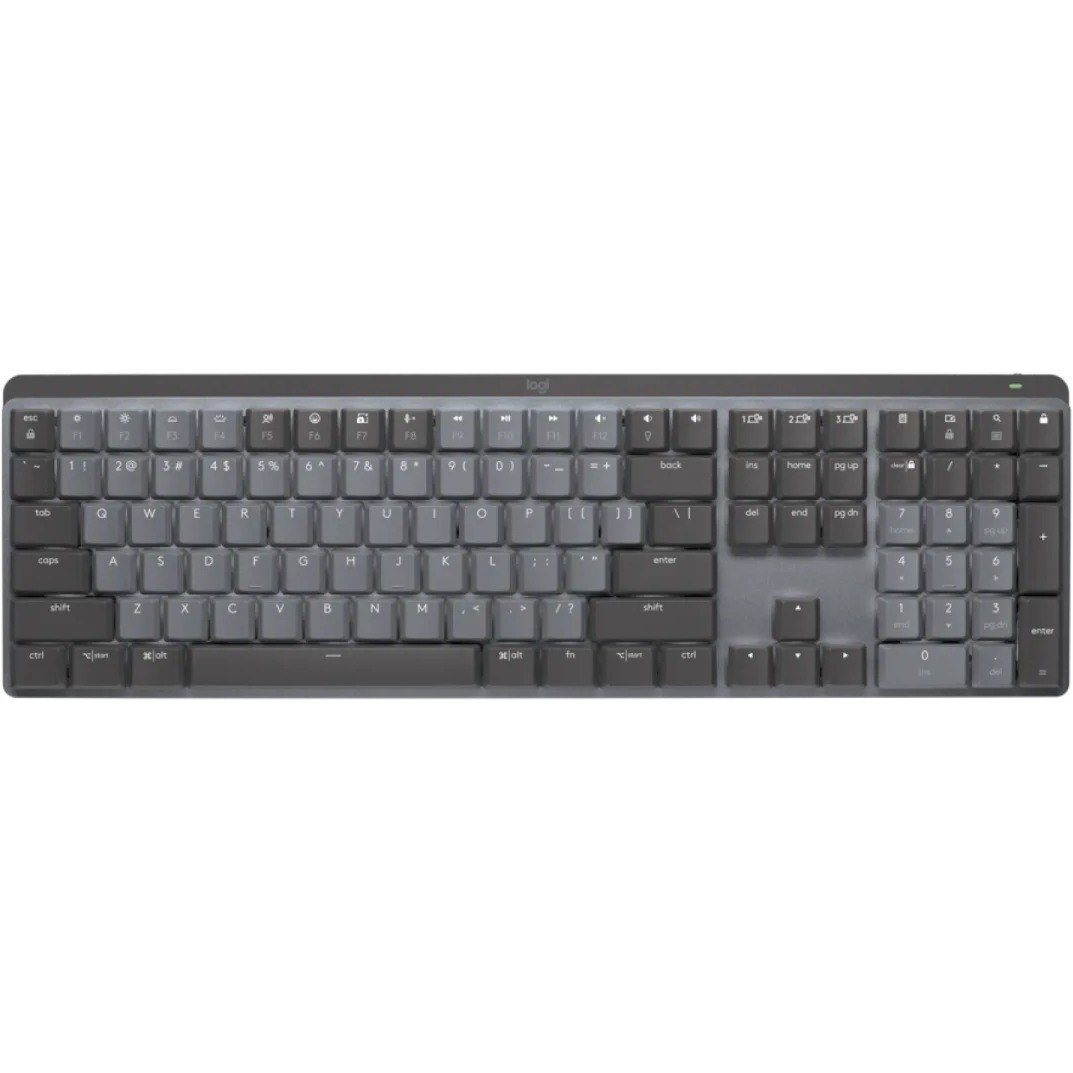 Logitech MX Mechanical Wireless Illuminated Performance Keyboard, Clicky Switches, Backlit Keys, Bluetooth