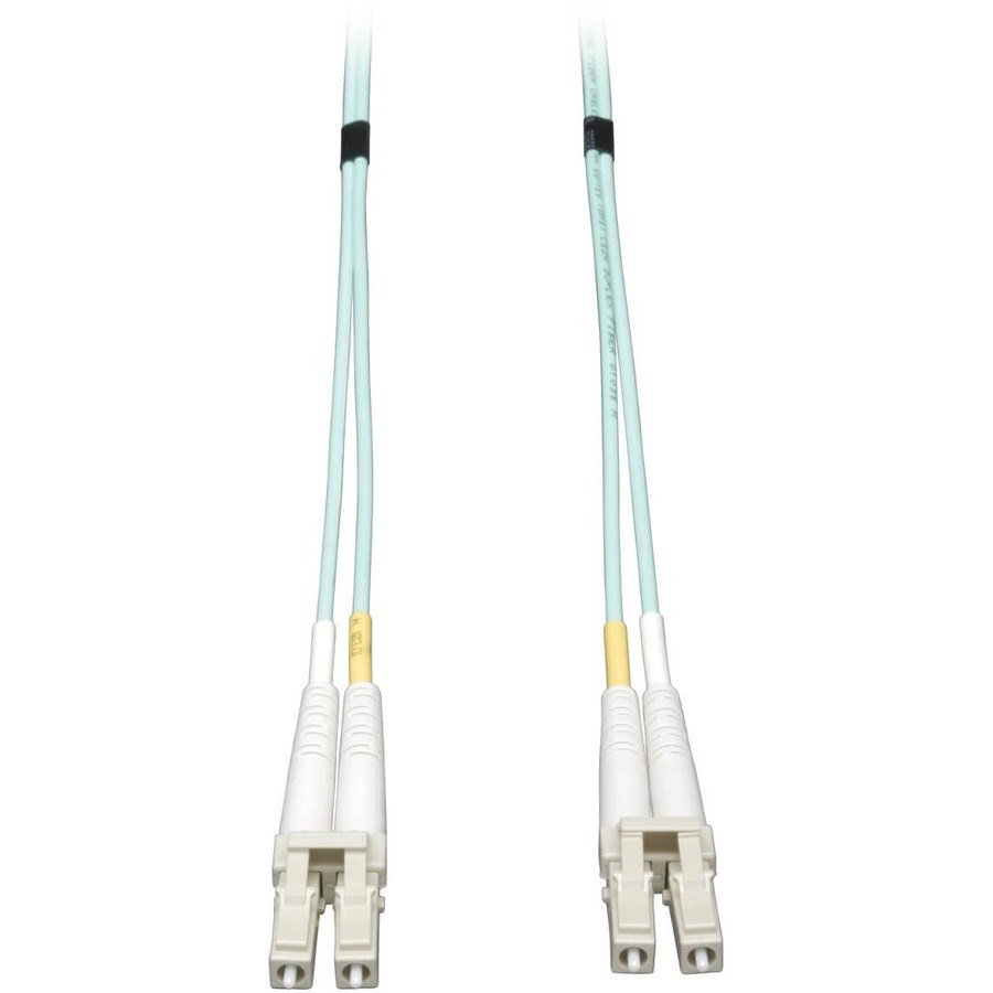 Eaton Tripp Lite Series 10Gb/40Gb/100Gb Duplex Multimode 50/125 OM3 LSZH Fiber Patch Cable (LC/LC), Aqua, 7M (23 ft.)