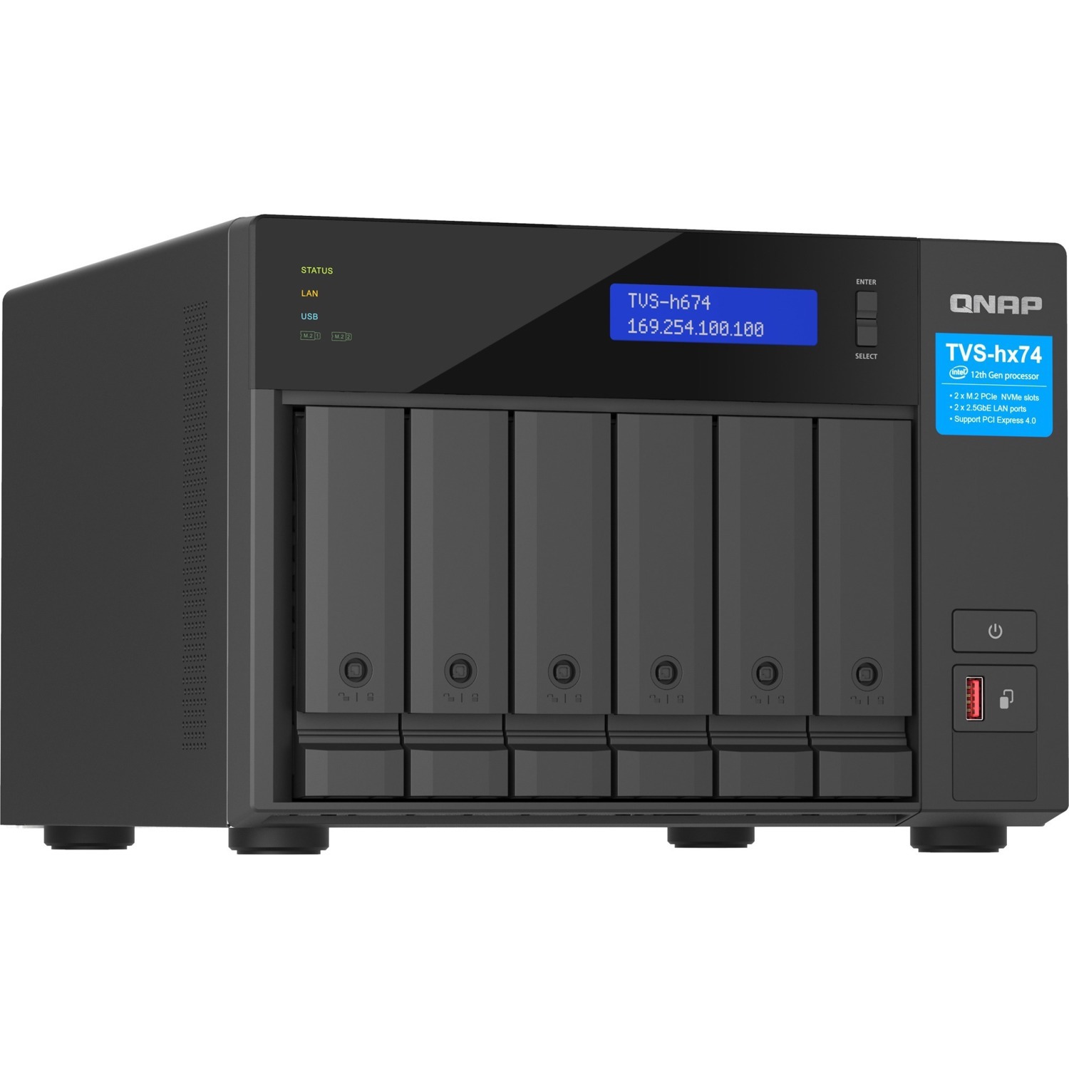 QNAP TVS-h674-i3-16G SAN/NAS Storage System