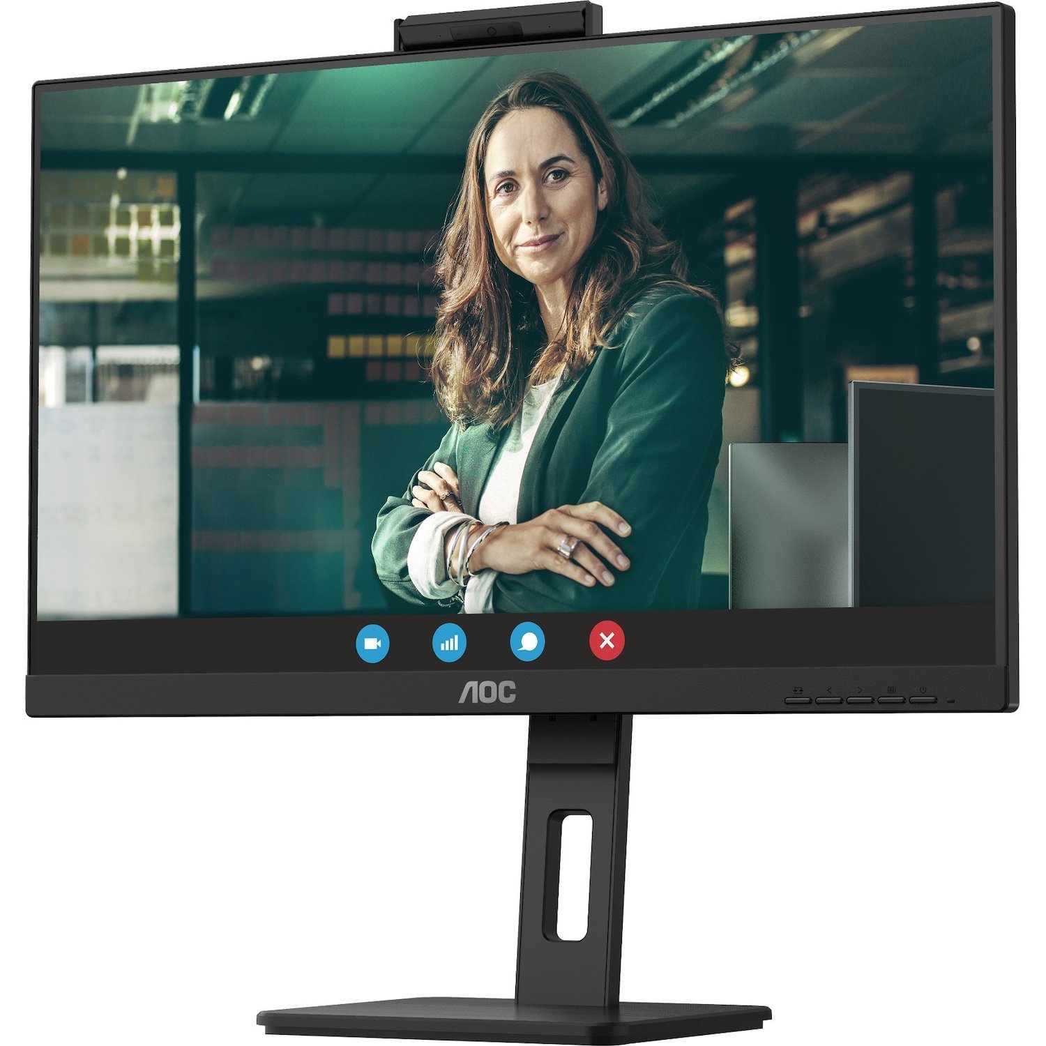 AOC Q27P3CW 27" Klasse Webcam WQHD LED monitor - 16:9 - Zwart