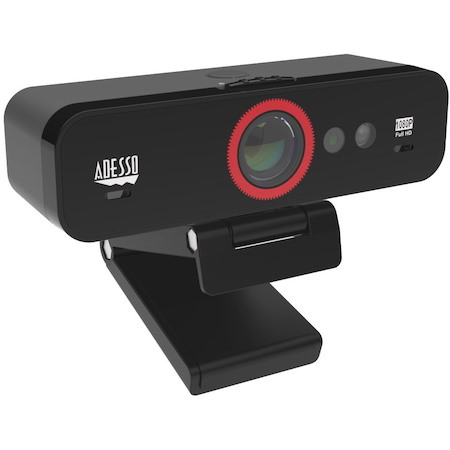 Adesso CyberTrack F1 Webcam - Window Hello Certified - 2.1 Megapixel - 30 fps - USB 2.0 - 1 Each