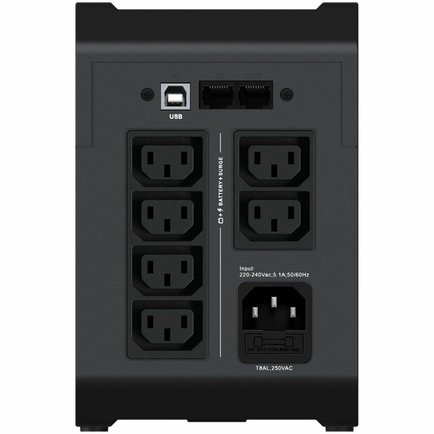 Vertiv PowerUPS 200 Essential PSA6E-1000IT-IEC, 1000VA/525W, AVR, User-Replaceable Batteries, Battery Backup, 6 IEC Outlets, Two-Year Warranty