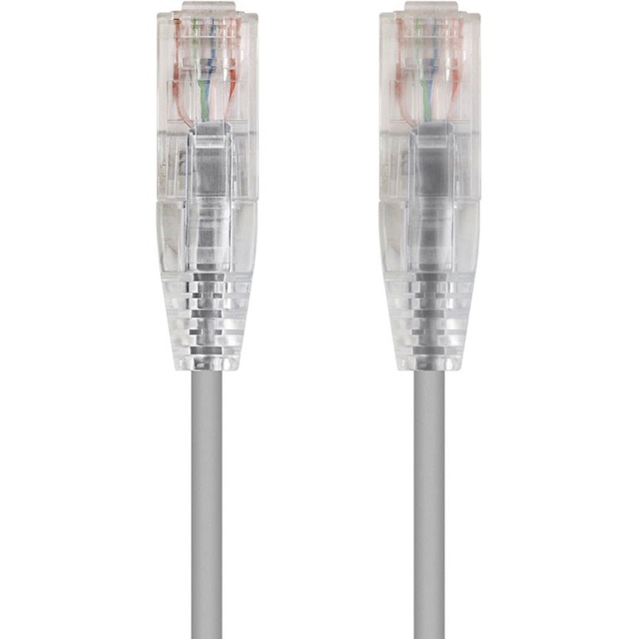 Monoprice SlimRun Cat6 28AWG UTP Ethernet Network Cable, 14ft Gray