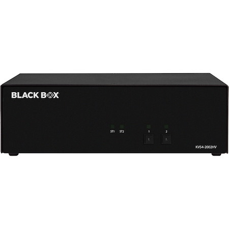 Black Box KVM Switch, NIAP 4.0 Certified - 2-Port, Dual-Monitor, FlexPort HDMI/DisplayPort