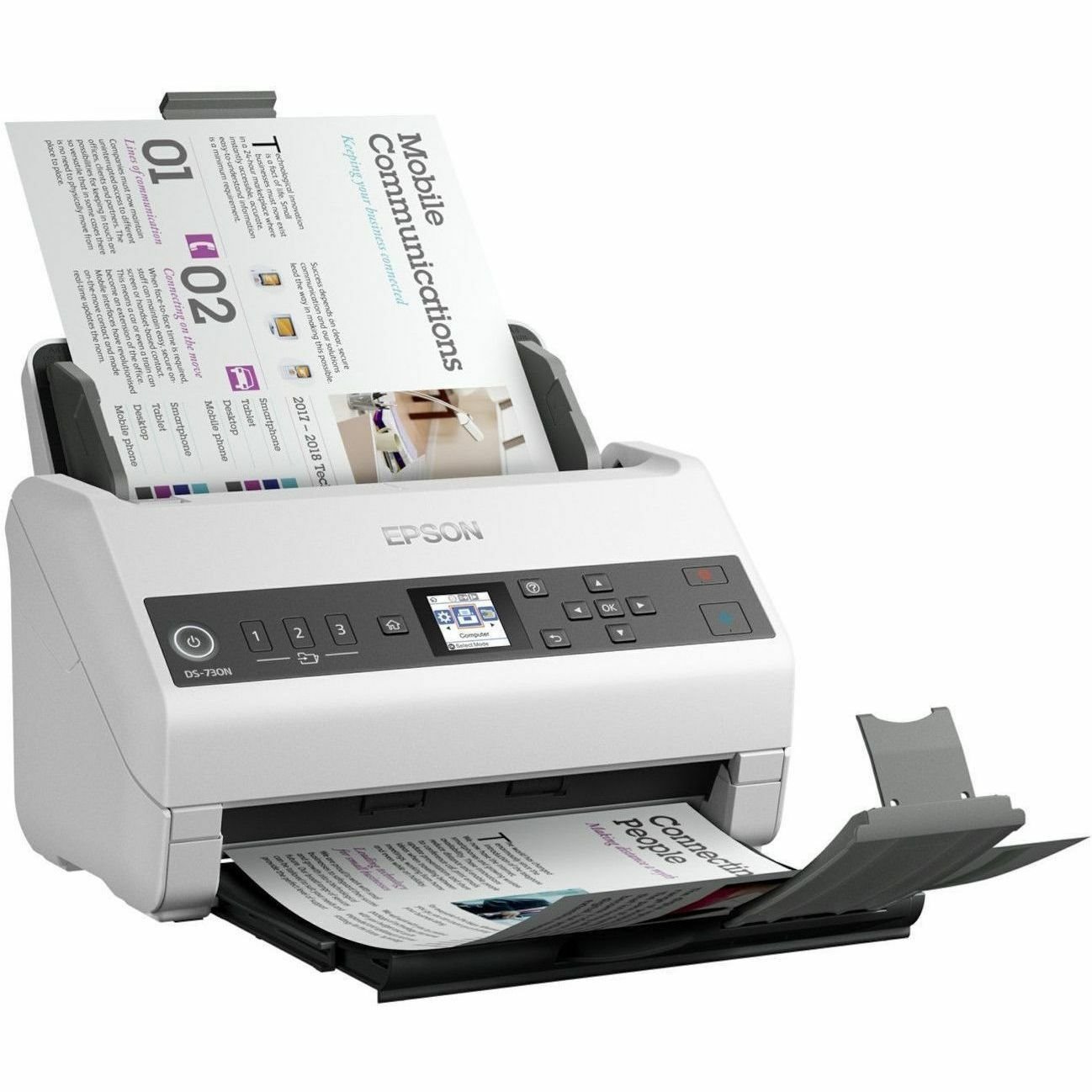Epson DS-730N Sheetfed Scanner - 600 dpi Optical - TAA Compliant