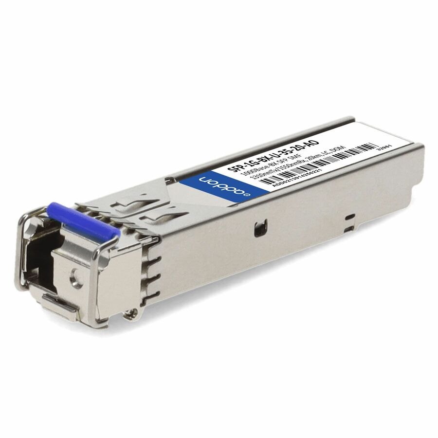 AddOn MSA and TAA 1000Base-BX SFP Transceiver (SMF, 1310nmTx/1550nmRx, 20km, LC, DOM)