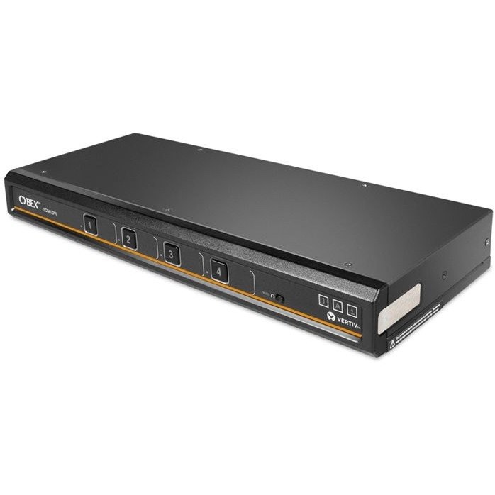 Vertiv Avocent Cybex SC800 Secure Desktop KVM Switch, Single Head Monitor, 4 Port, Touch Screen Support, NIAP V4.0, TAA Compliant (SC840DVI-400)