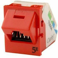 Ortronics Clarity 5E Angled TracJack, T568A/B, 45 degree, Red