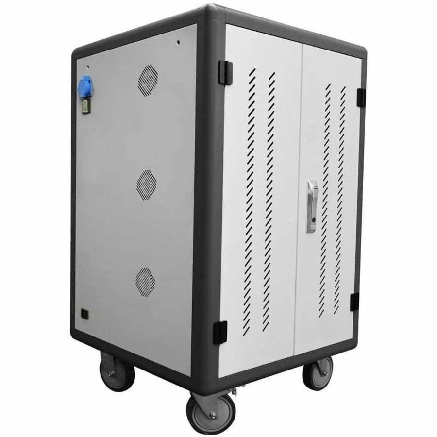4XEM 36-Port Fixed Shelf Tablet & Laptop PDU Charging Cart