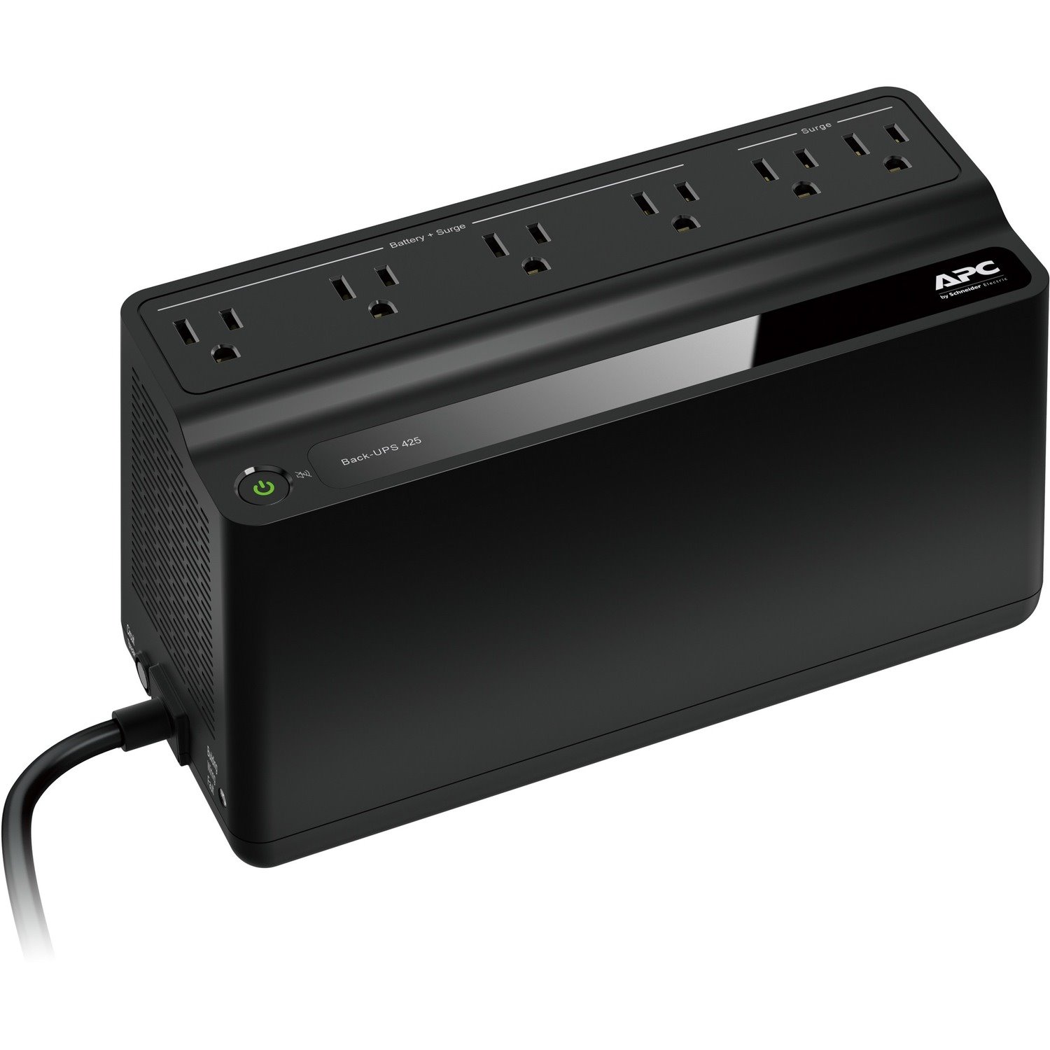 APC Back-UPS 425VA, 120V, 6 NEMA outlets (2 surge)