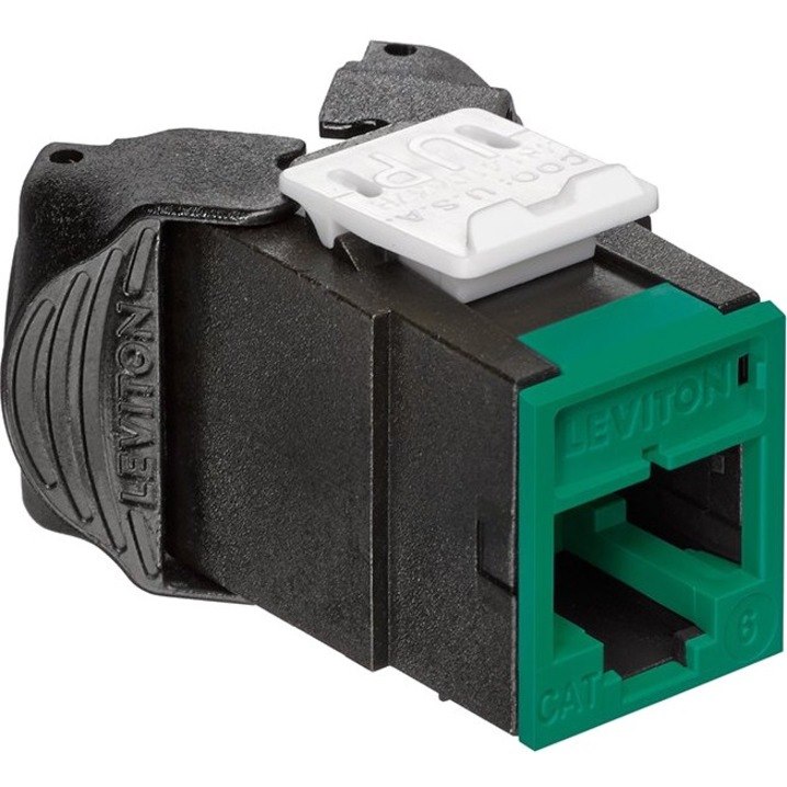 Leviton Atlas-X1 Cat 6 UTP QuickPort Jack, Green